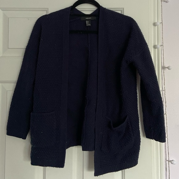 Xs Forvever 21 Navy Blue Knit Cardigan - Picture 3 of 4